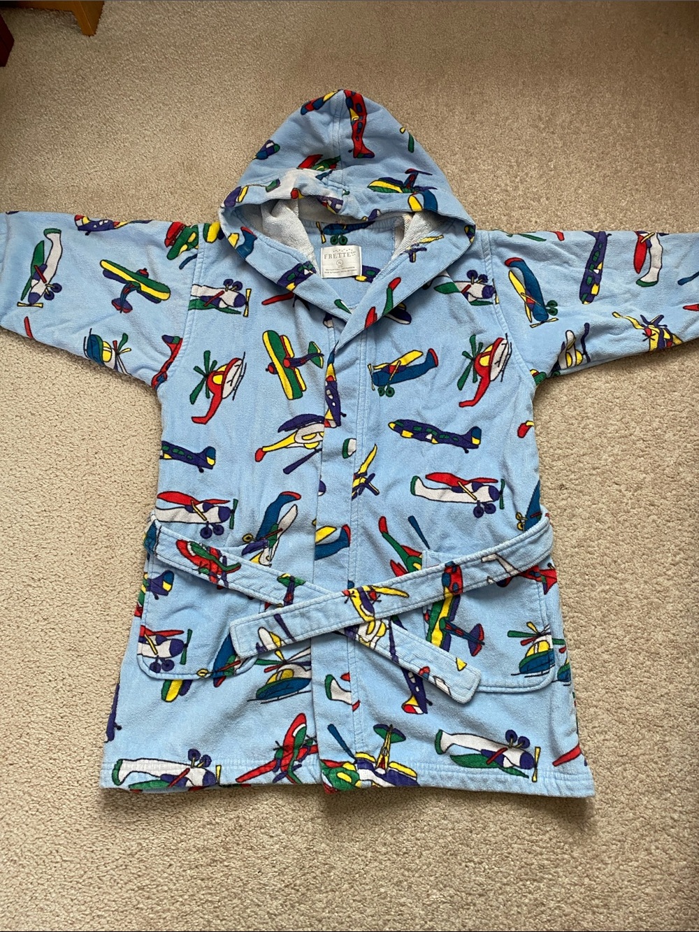 Kid’s Swim Robe with Airplane Design